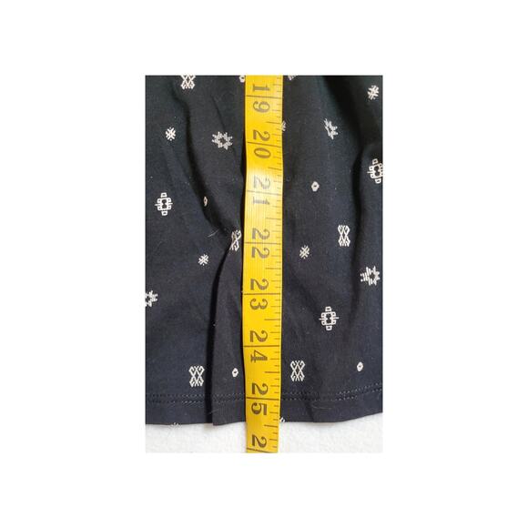 Torrid Short Sleeve Top Sz 00 M L Black White Empire Waist Babydoll V Neck Tie - Picture 5 of 9